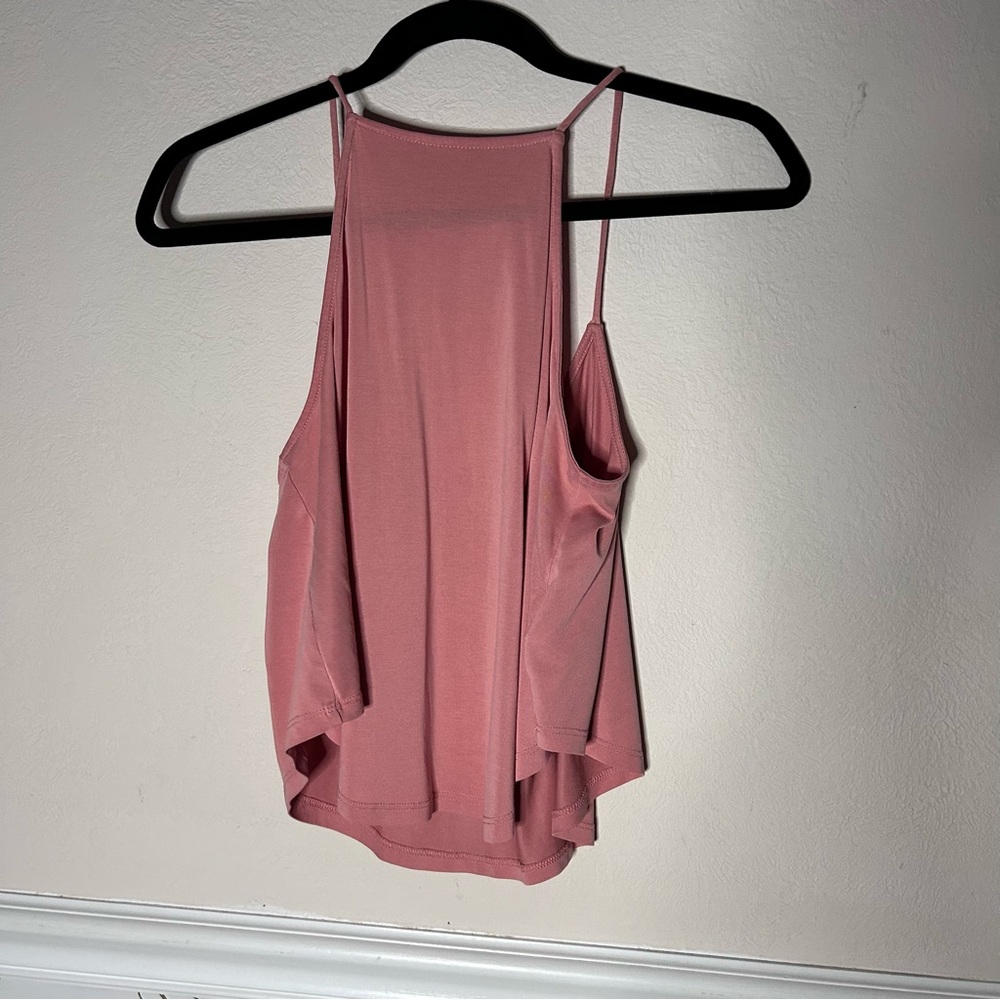 Silence + Noise peach pink high neck tank
